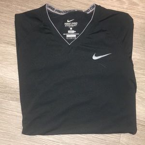 Black Nike Pro Combat Dri Fit Shirt
